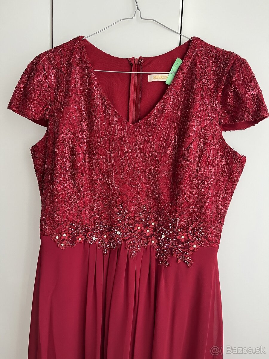 Dámske dlhé spoločenské šaty XL, 93cm obvod v páse - 2