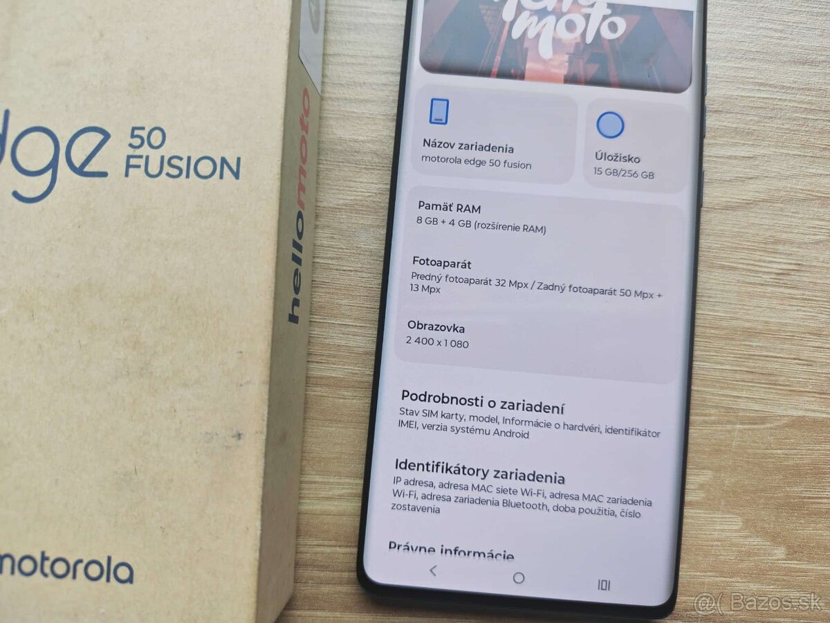 Motorola EDGE 50 Fusion 5G 8GB/256GB Forest Blue, zaruka - 2