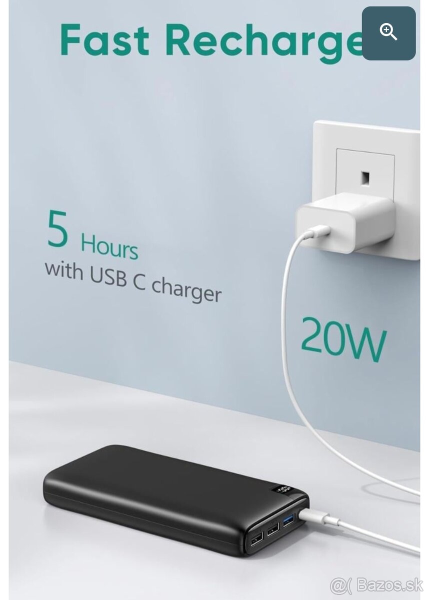 NOVÁ Powerbanka 26800mAh s vysokou kapacitou 22,5W - 2