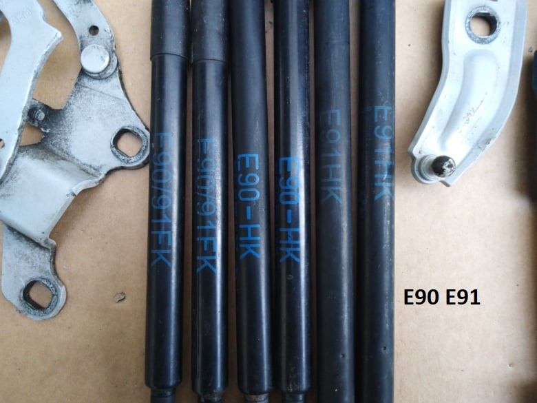 BMW E90 E91 E60 E61 pánty + vzpery kapoty, kufra - 2