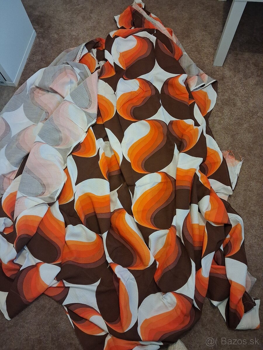 Retro závesy / látka - 2