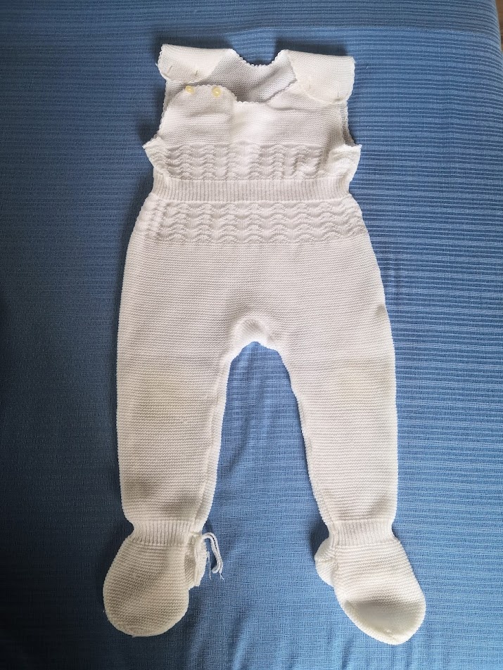 Pletené biele dupačky - 2