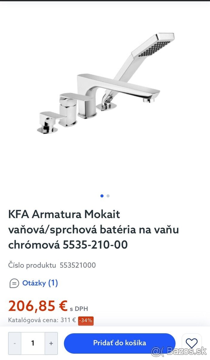 Sprchová vaňová batéria - 2