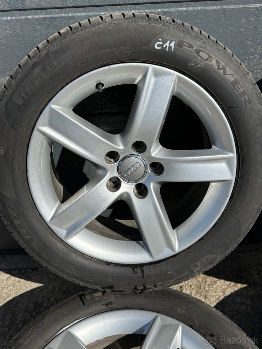 Predam originalne elektrony 5x112 r17 pneu 215/55 Pirelli - 2