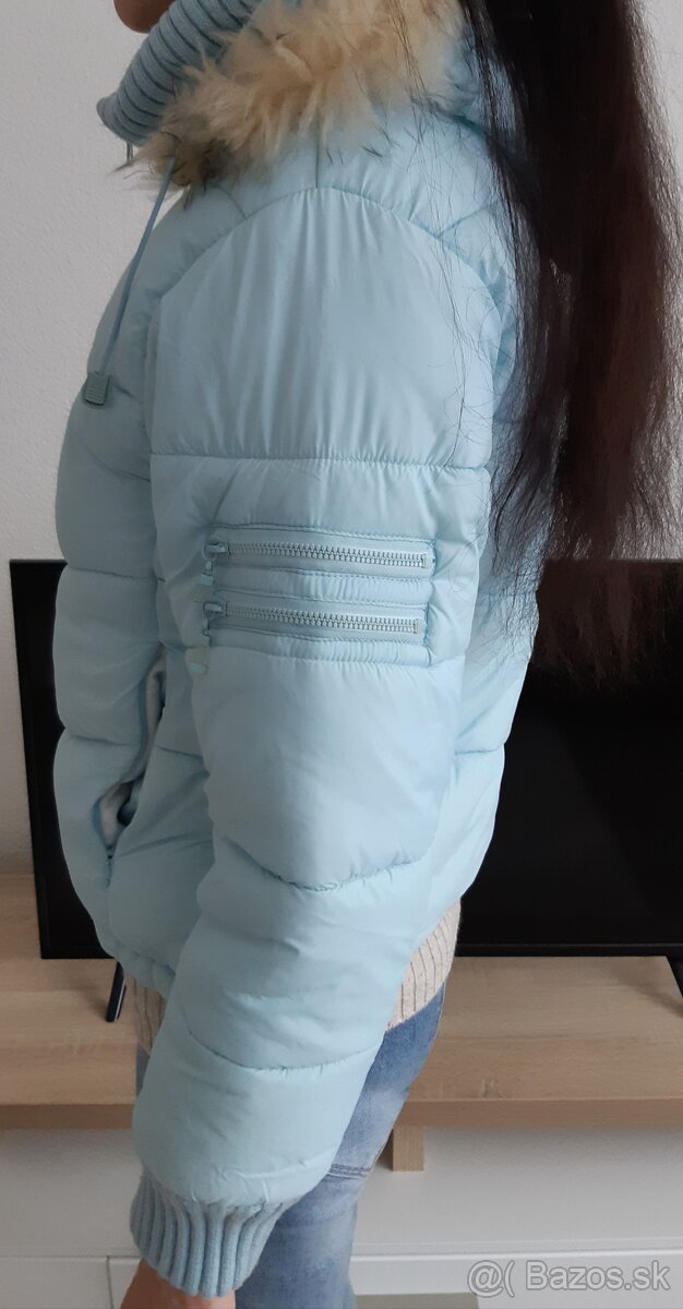 Svetlomodrá bunda - veľkosť S/M - 2