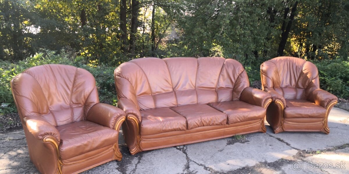 Kožena sedací súprava 3+1+1 - 2