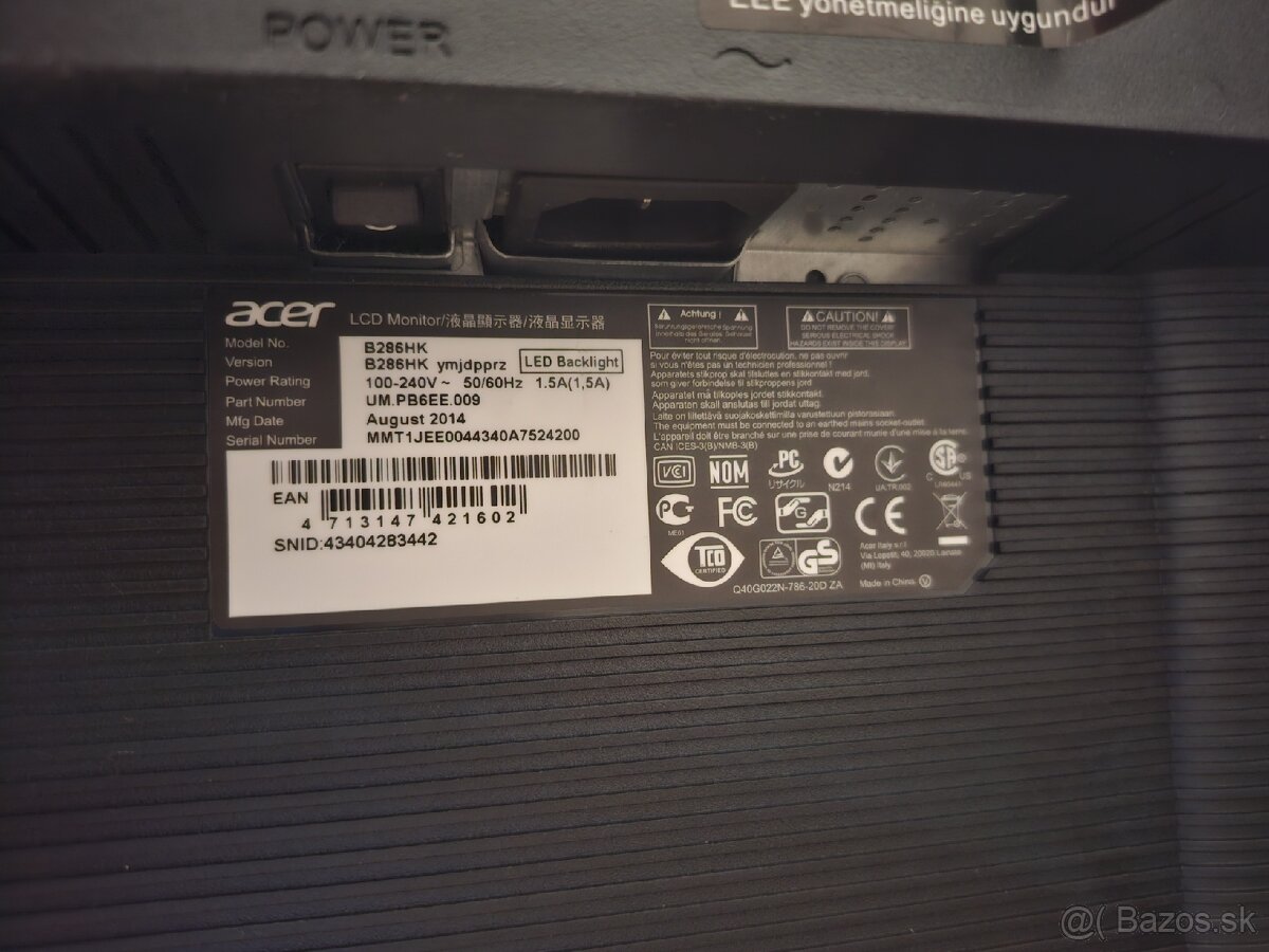 Predám monitor Acer 28" 4K - 2