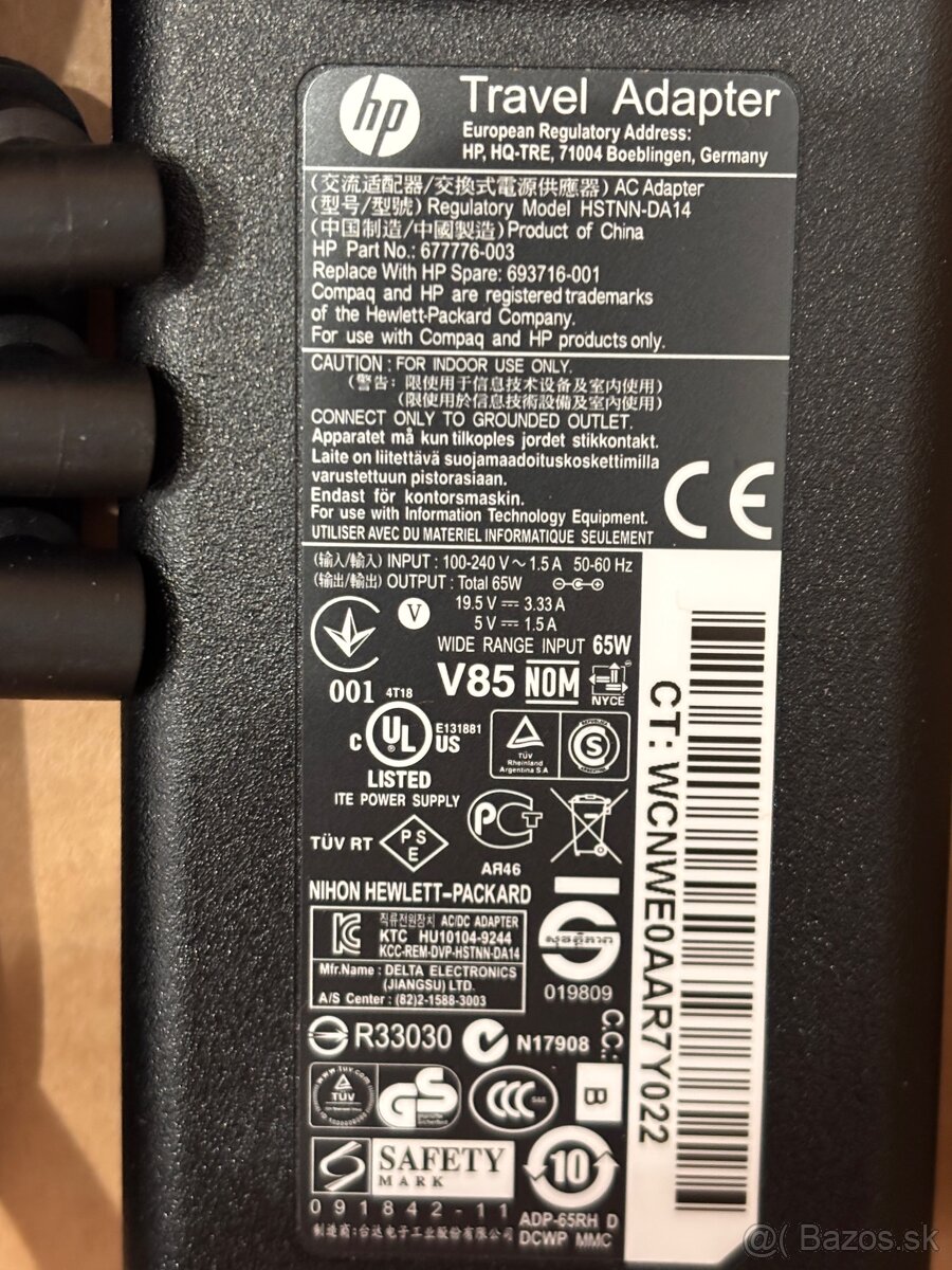 HP 65W Slim Travel Adapter lahka mala - 2