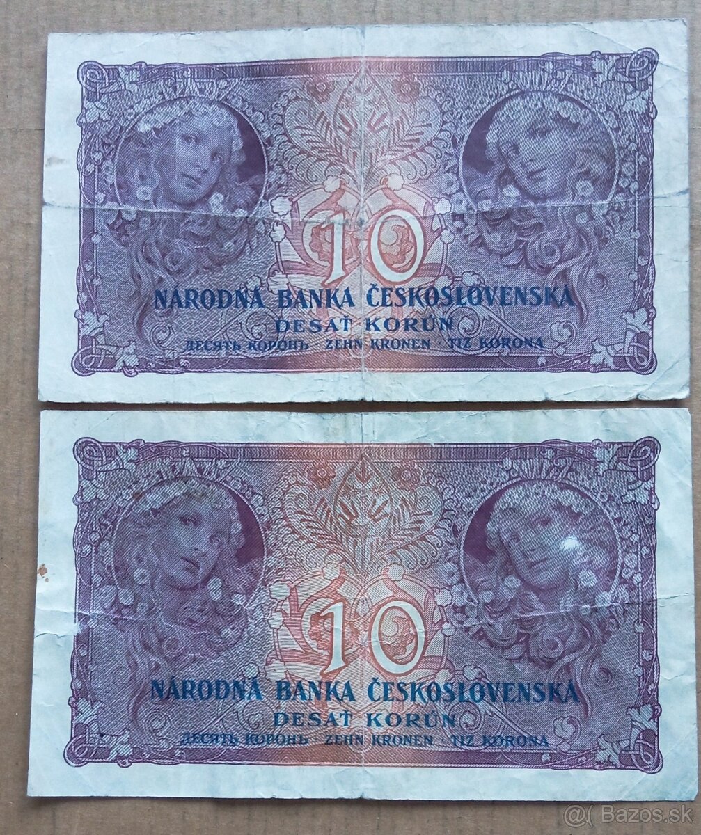 2x 10 Kč 1927 - 2