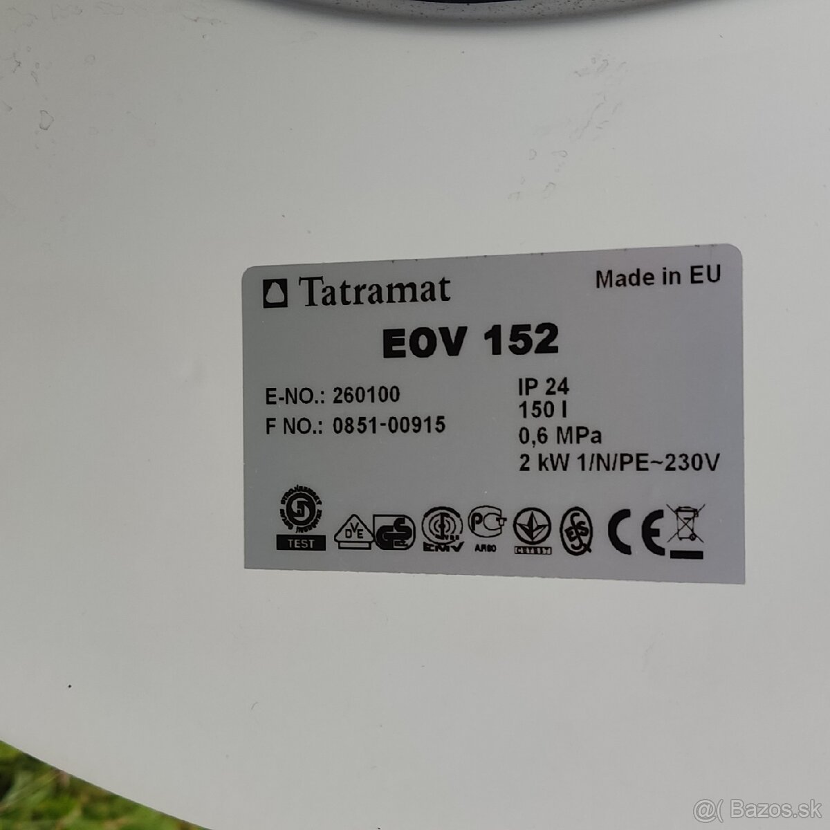 Bojler Tatramat EOV 152 (150L) - 2