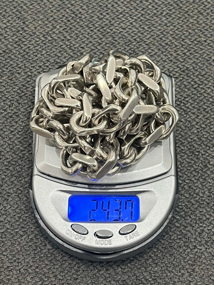Strieborná reťaz ( 243,70 gramov ) - 2