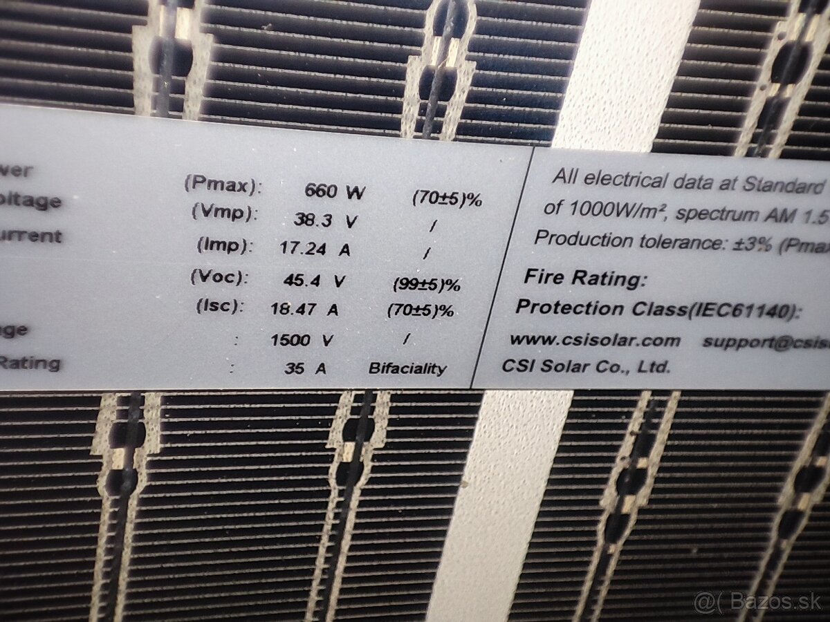 FV panely Canadian Solar BiHiKu7 660W - 2