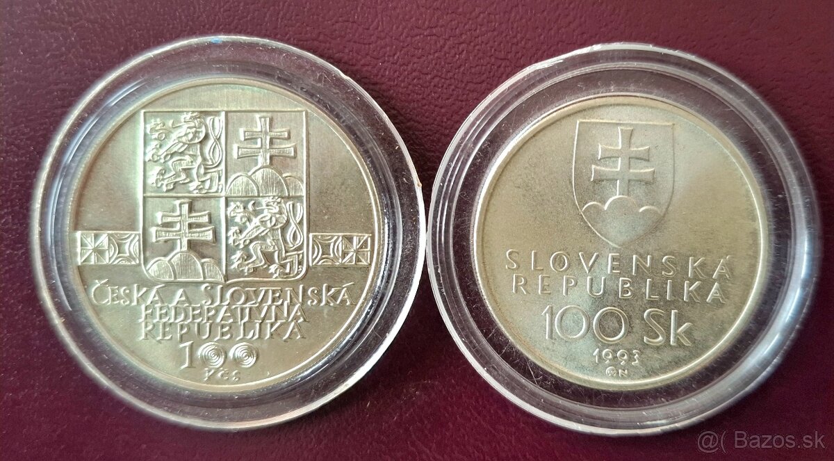 100Sk,Kčs mince. - 2