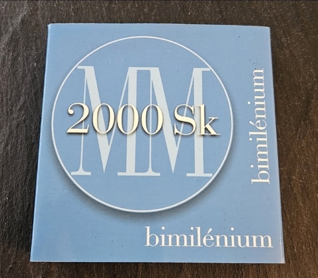 BIMILENIUM-zberateľská strieborná minca 2000sk - 2