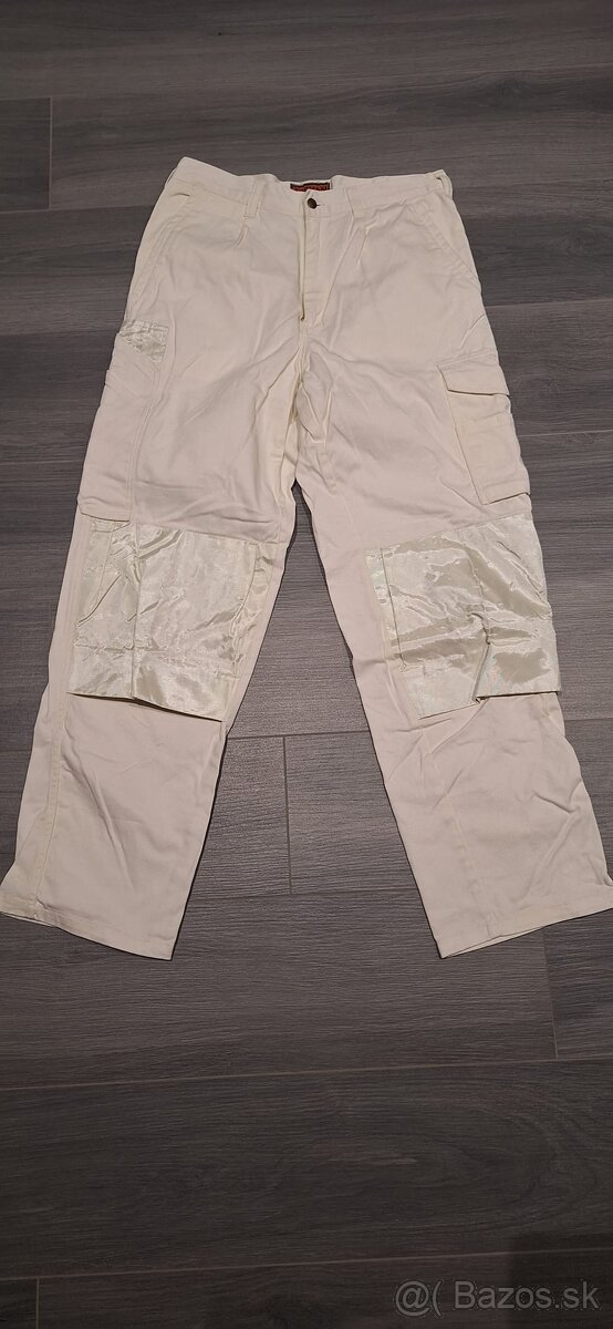 Monterkové nohavice krémové - 2