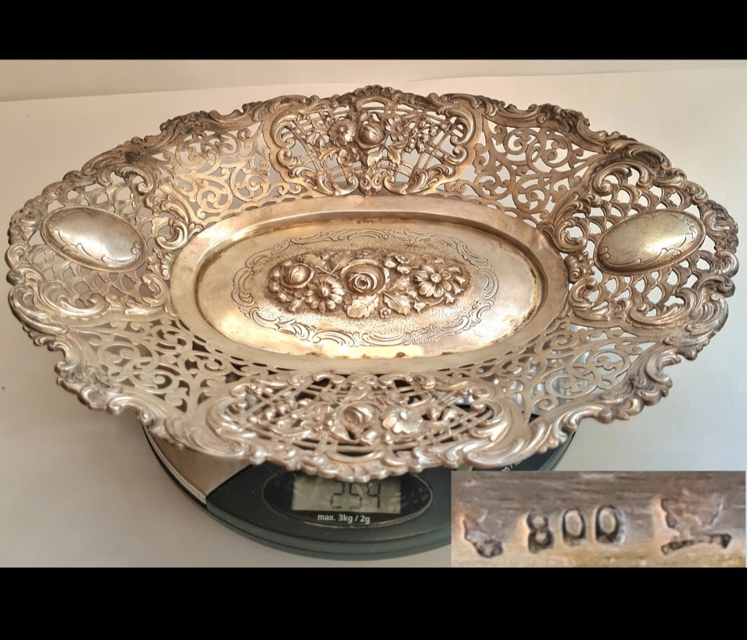 Striebro- strieborná miska 800 - 2