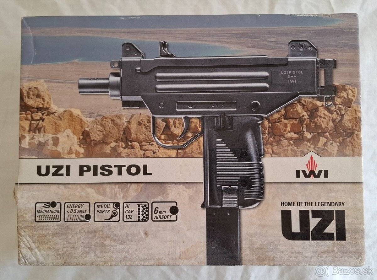 Samopal IWI UZI, pružinová pištoľ, naťaho. páka odlomená - 2