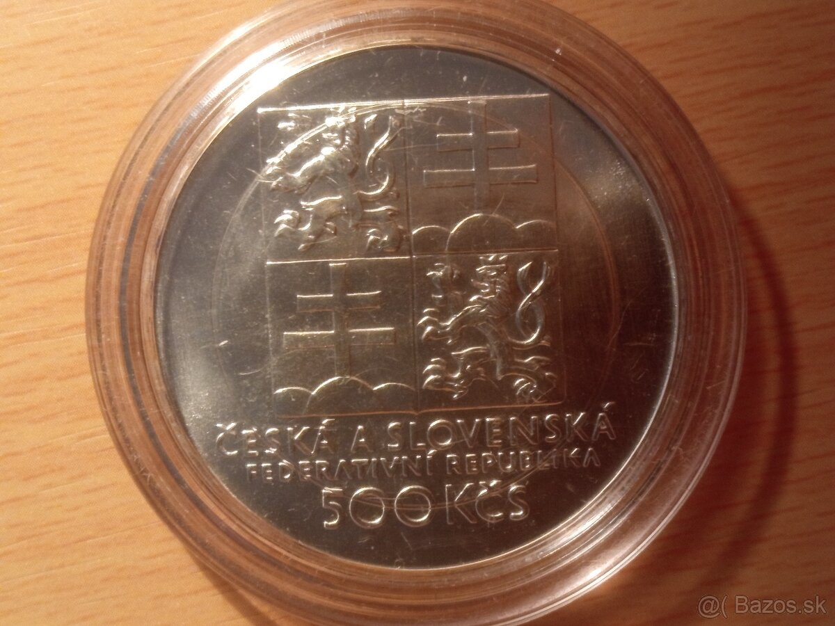 Československý tenis 500 Kčs 1993 – Investičné striebro - 2