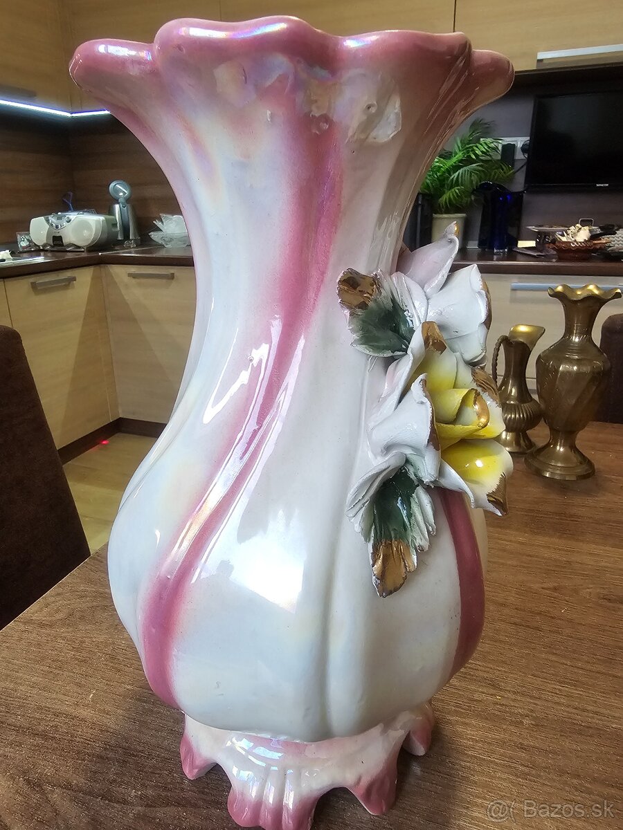 Talianska porcelánová váza Capodimonte. - 2