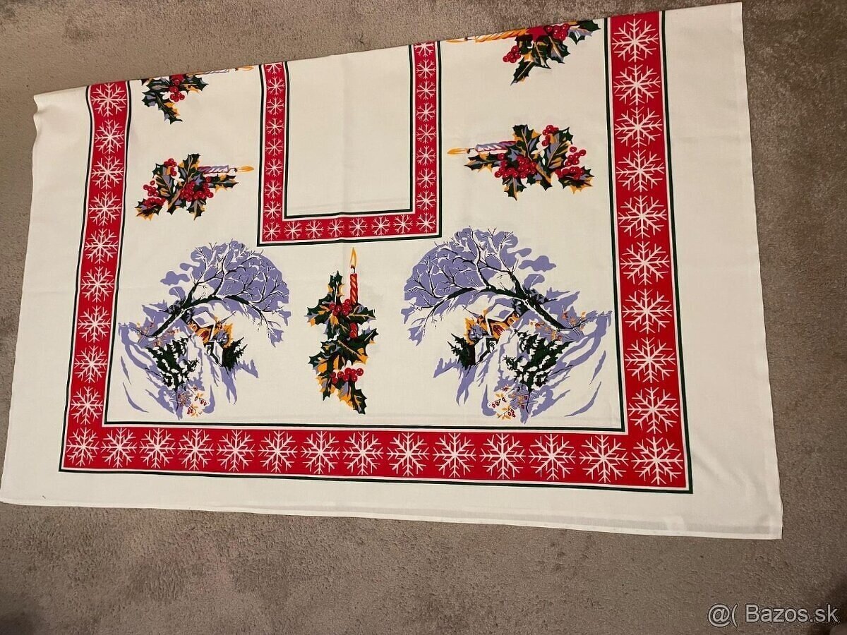 Vianočný obrus- 1+6 súprava - 2