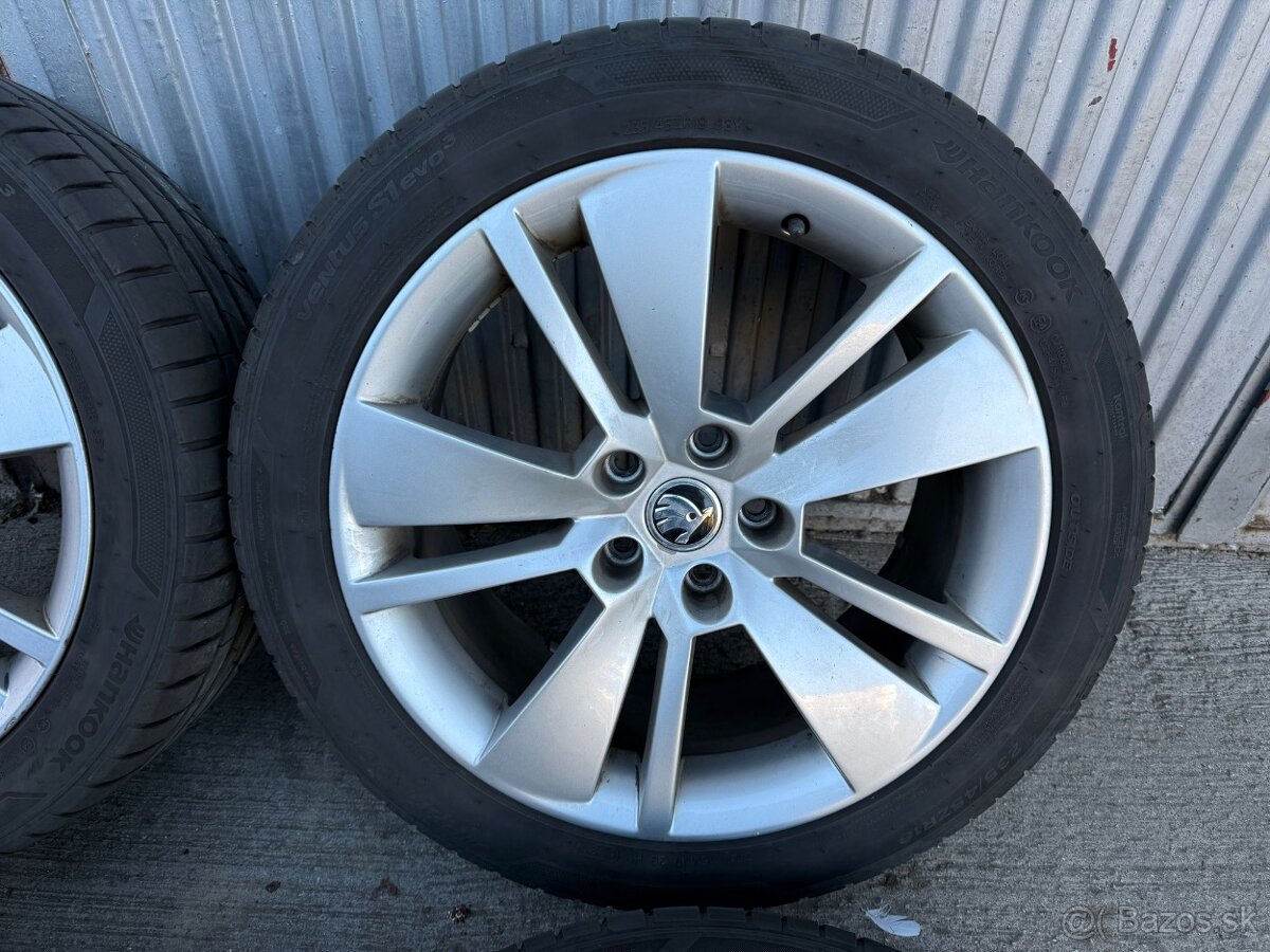 18" Elektrony SKODA 5x112 s letnymi pneu 235/45 R18 - 2