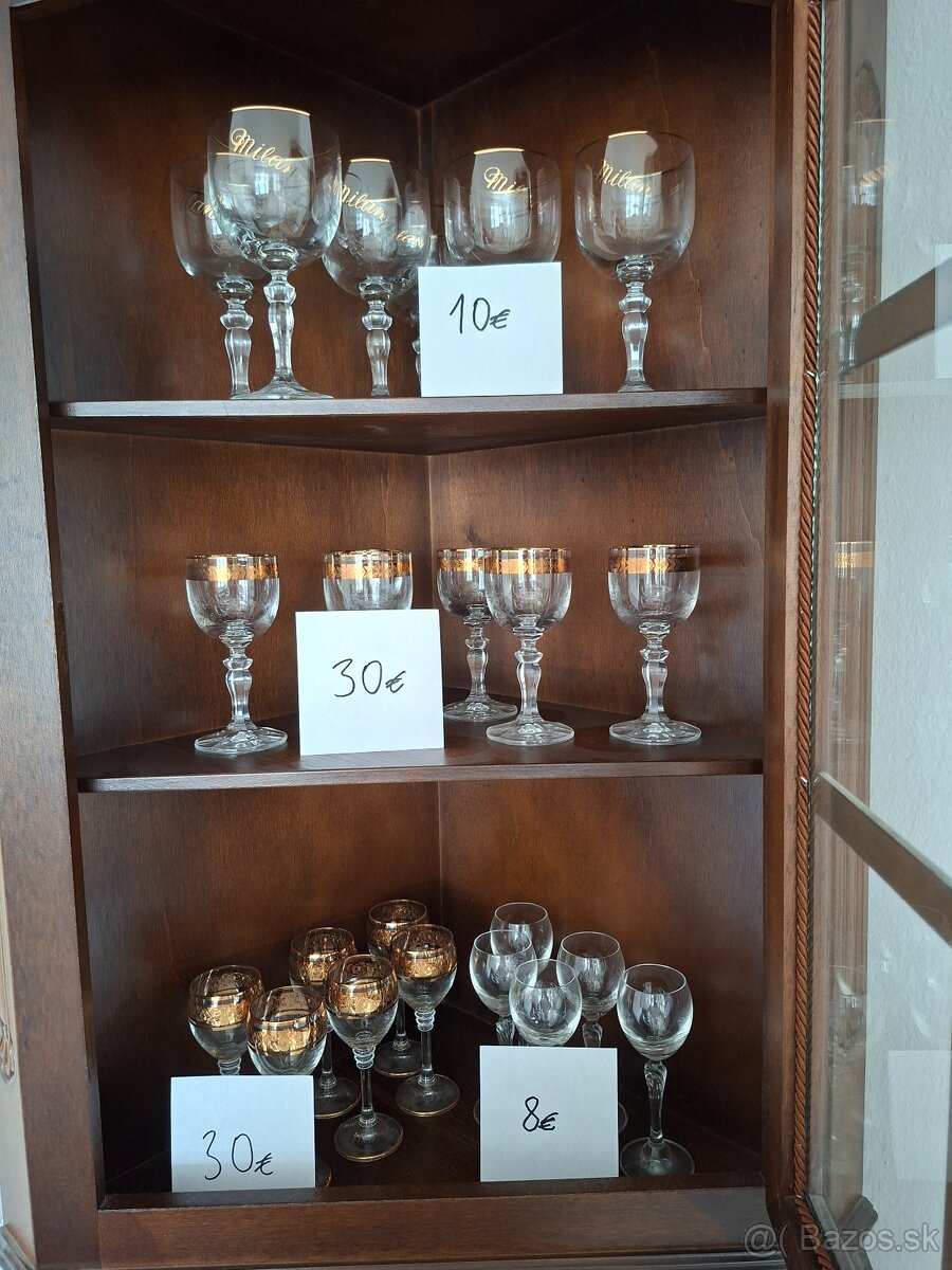 Krištálové a sklenené poháre, misy a misky - 2