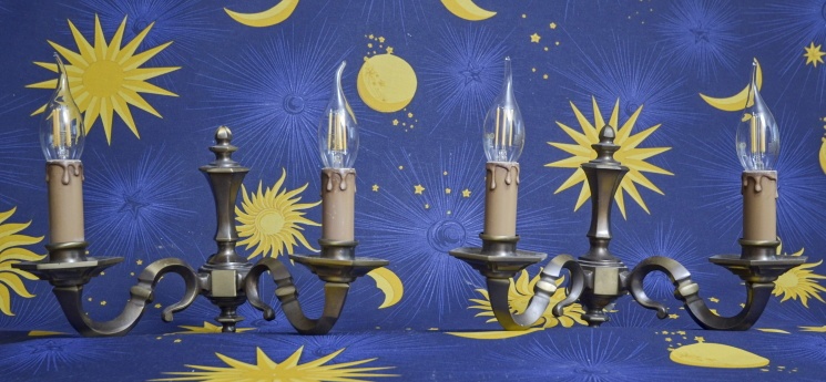 Mosadzné nástenné svietidla. - 2