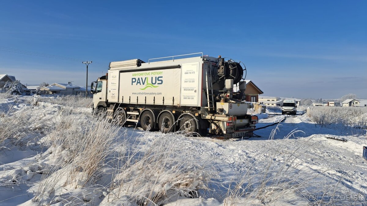 Liaty anhydritový poter, striekané a fúkané izolácie - 2