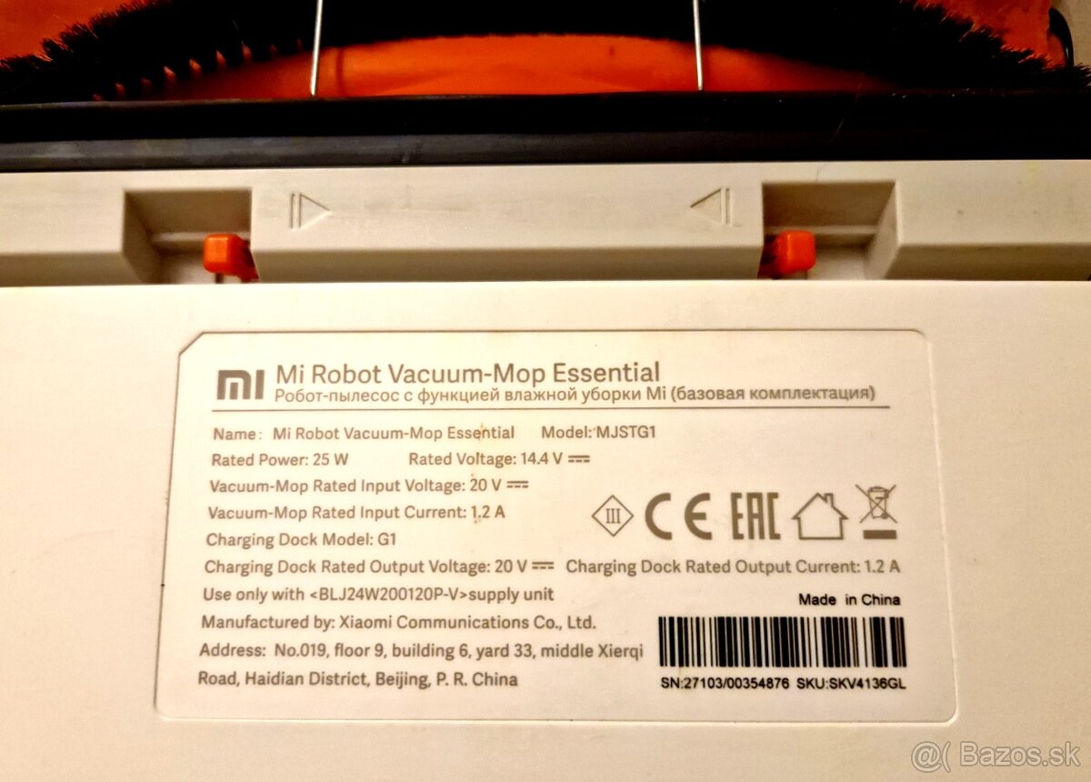 Mi Robot Vacuum-Mop Essential - na nahradne diely - 2
