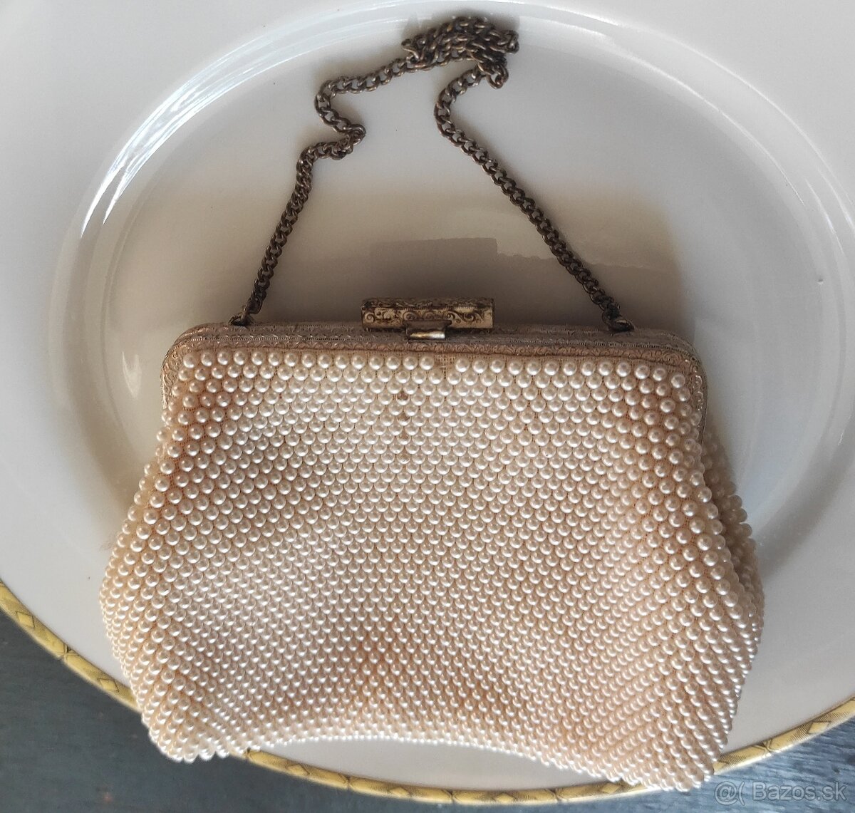 Retro kabelka s koralkami - 2