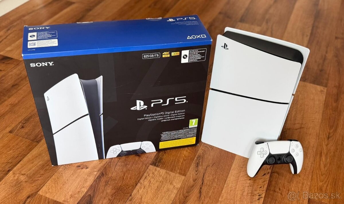 PS5 Digital Edition – rok v záruke, TOP stav - 2