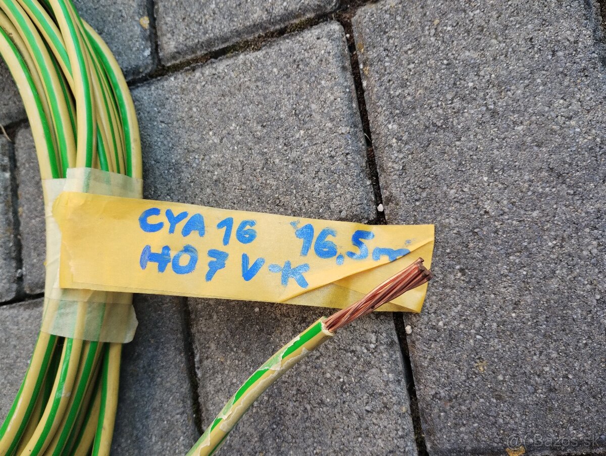 Kábel CYA 16 - 16,5 m - 2