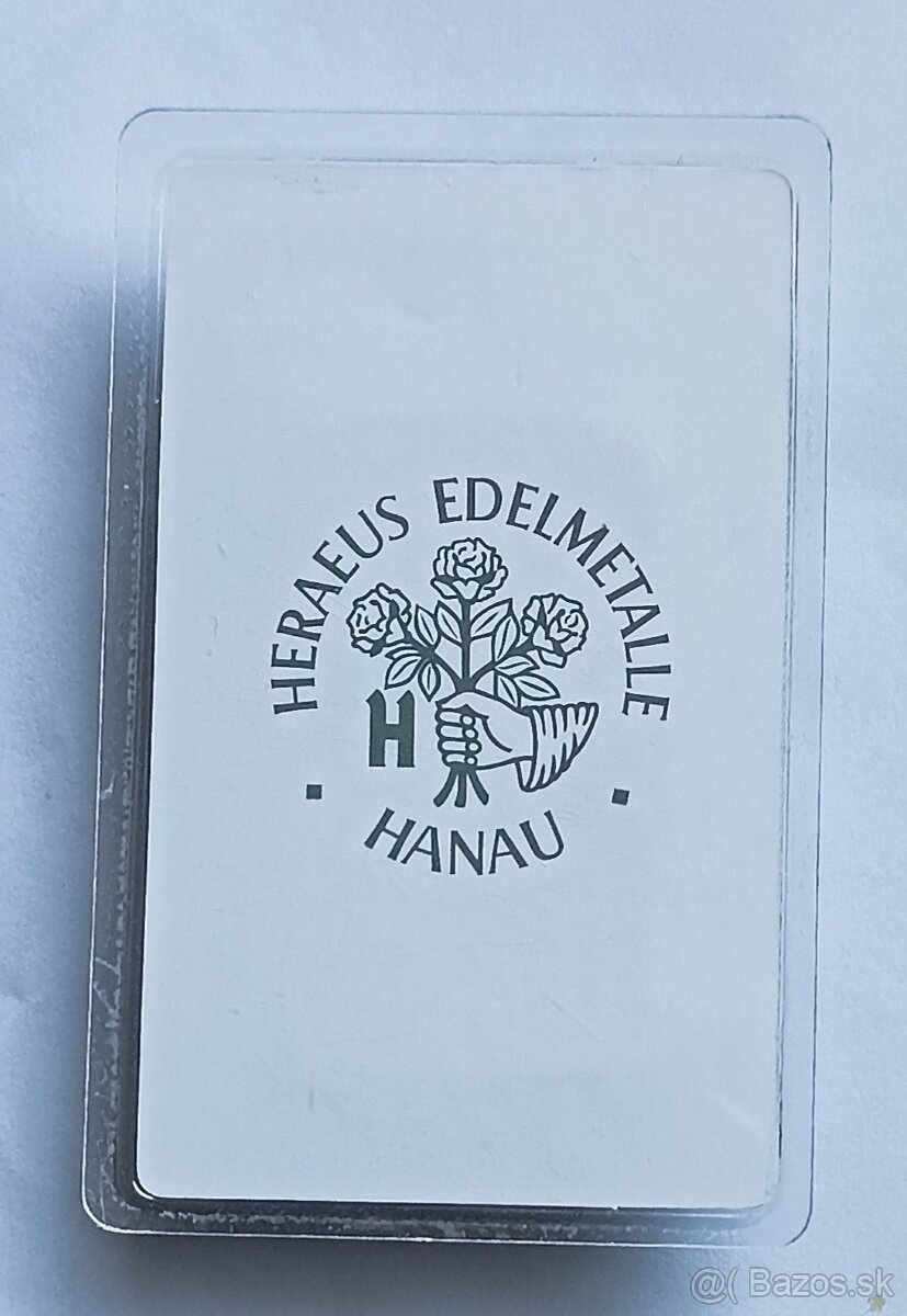 100 g strieborná tehlička Heraeus - 2