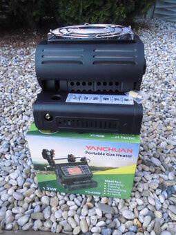 Kempingový ohrievač a varič 2-vjednom na kartuše+1 kus - 2