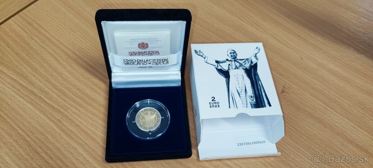 2€ vatikánska proof minca z roku 2022 - 2