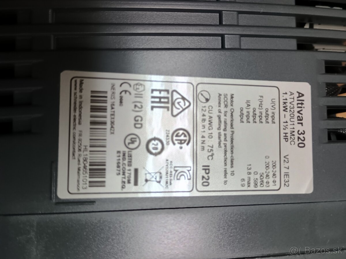 Frekvenčný menič 1,1kW - 2