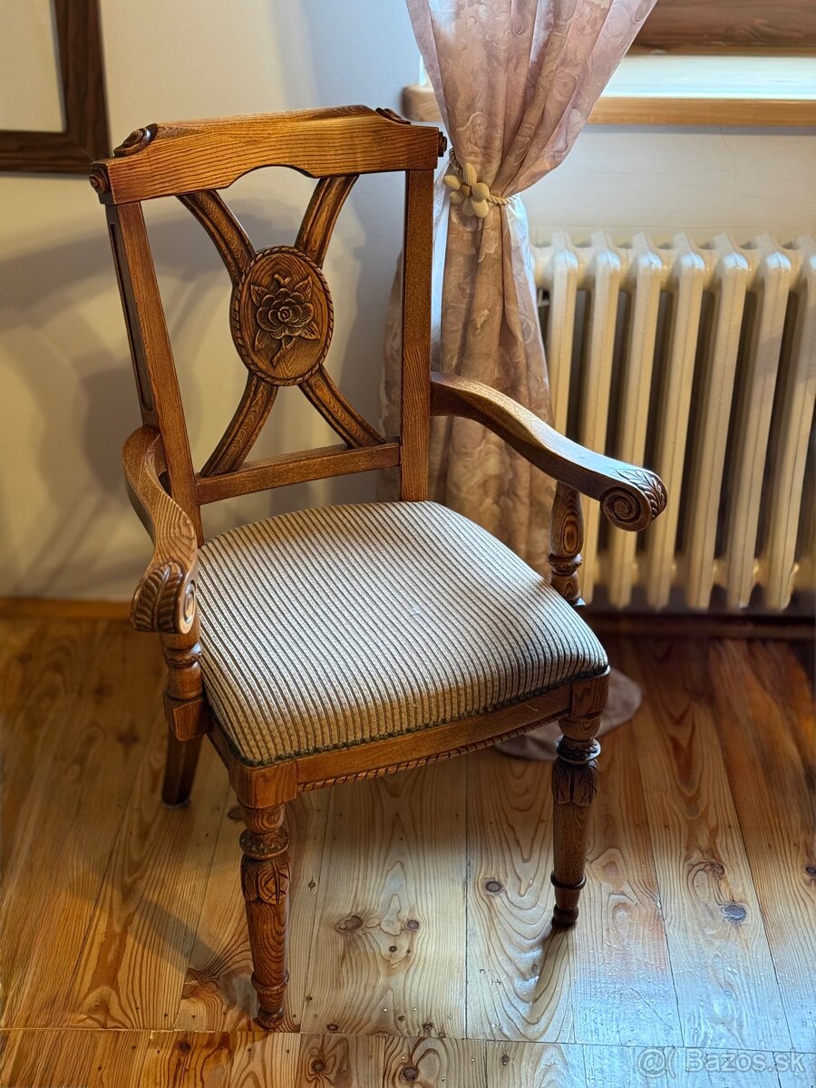 Predám jedálenský set – masívny malajský dub - 2