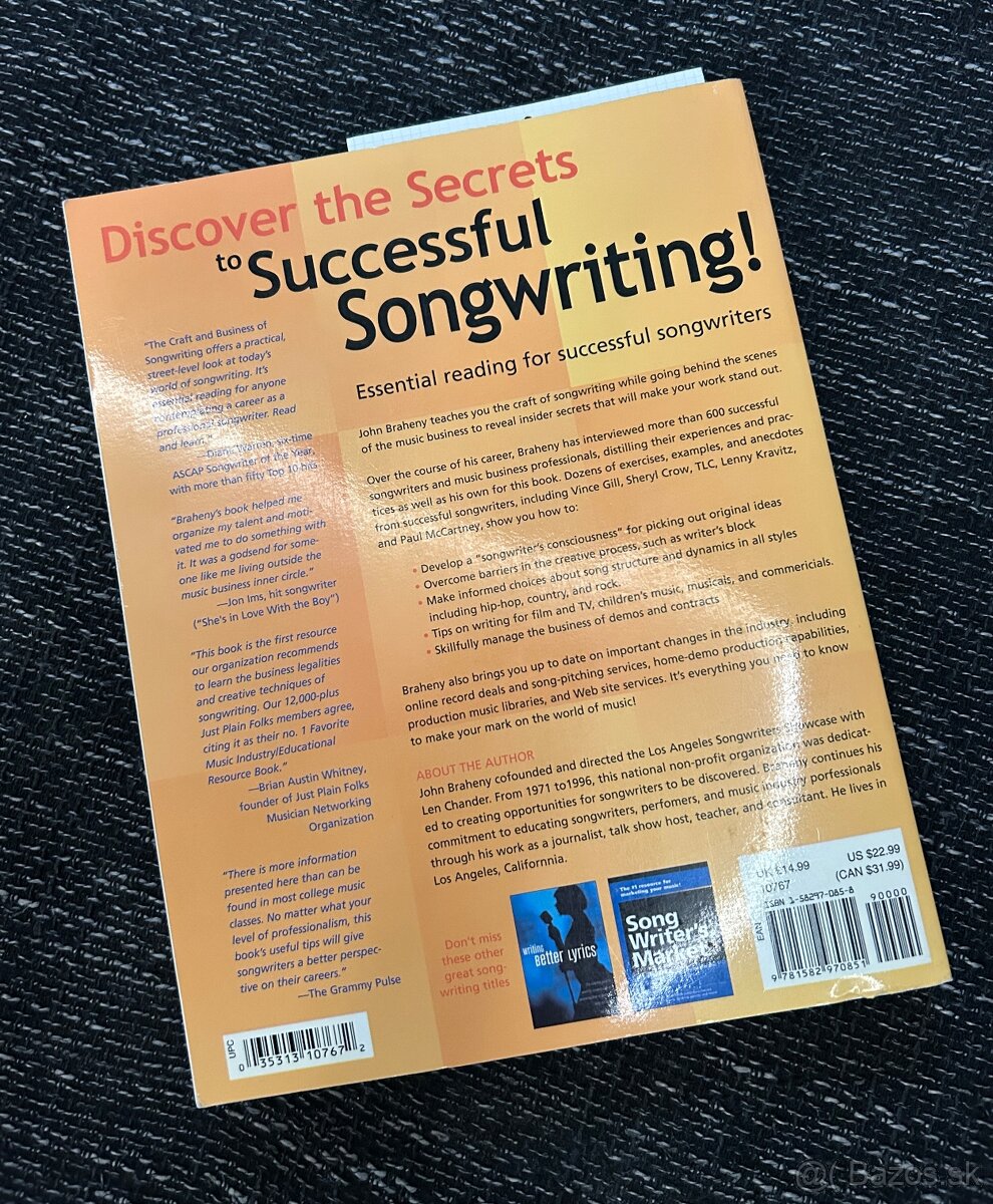 Predam knihu “The Craft and Business of Somgwriting” - 2