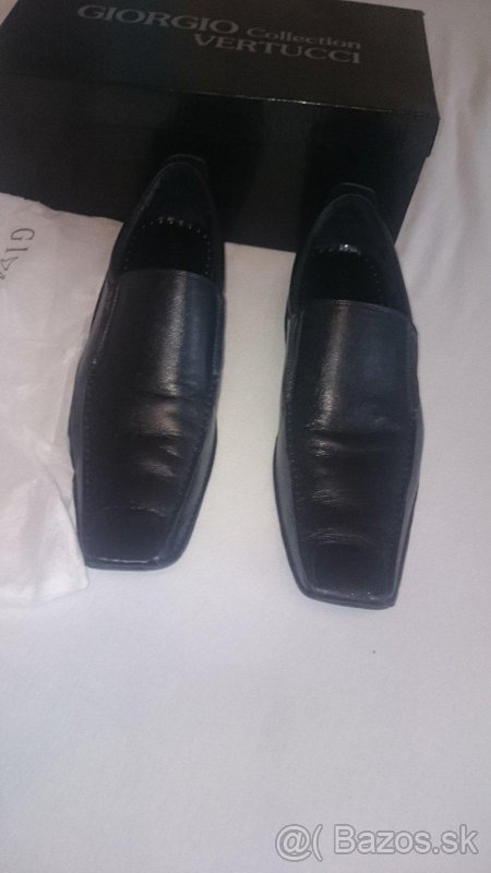 Spoločenské kožené pánske topánky. - 2