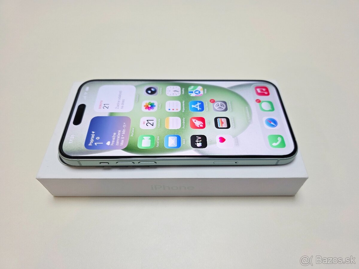 APPLE IPHONE 15 PLUS 128GB ,BATERKA 100%,ZÁRUKA - 2