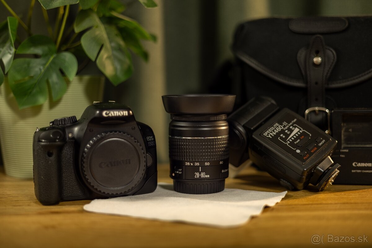 Canon 550D + 28-80mm + blesk + 64GB karta + taška (top stav) - 2