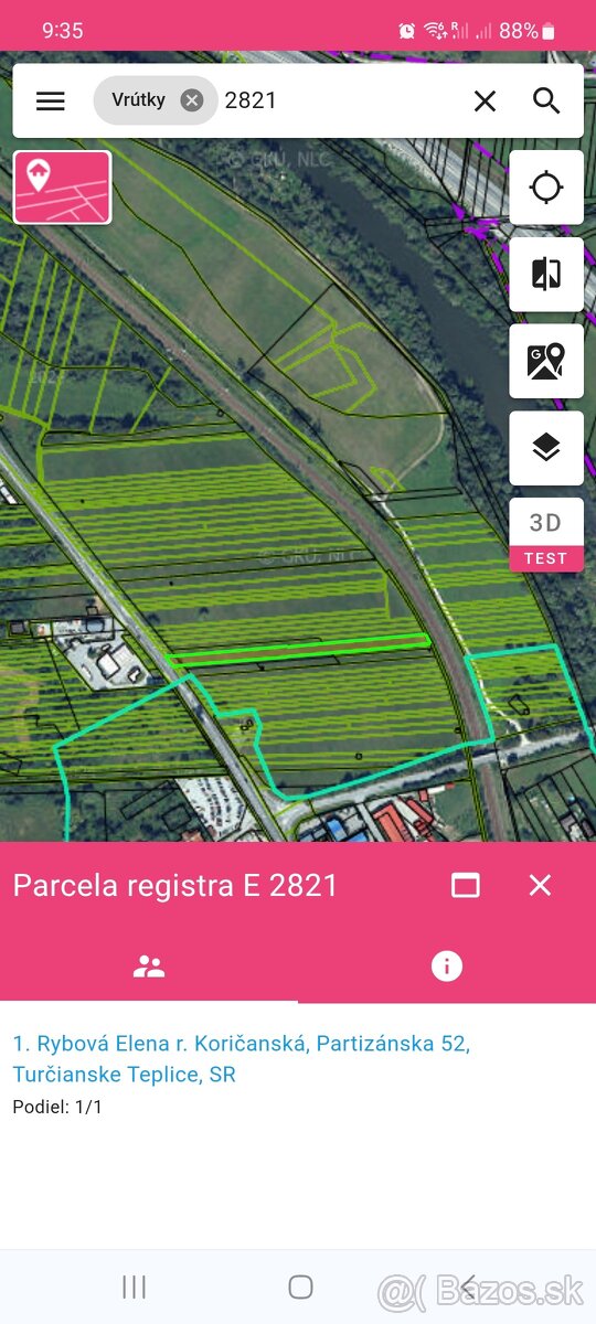 Predam ornu podu vo Vrutkach, vymera 2556m2 m2 - 2