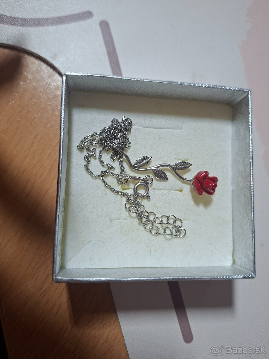 Strieborný náhrdelník RUŽA - 2