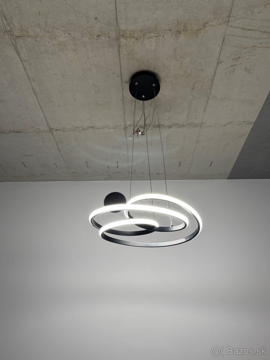 Moderny Led prepleteny čierny luster pre inteligentnu domacn - 2