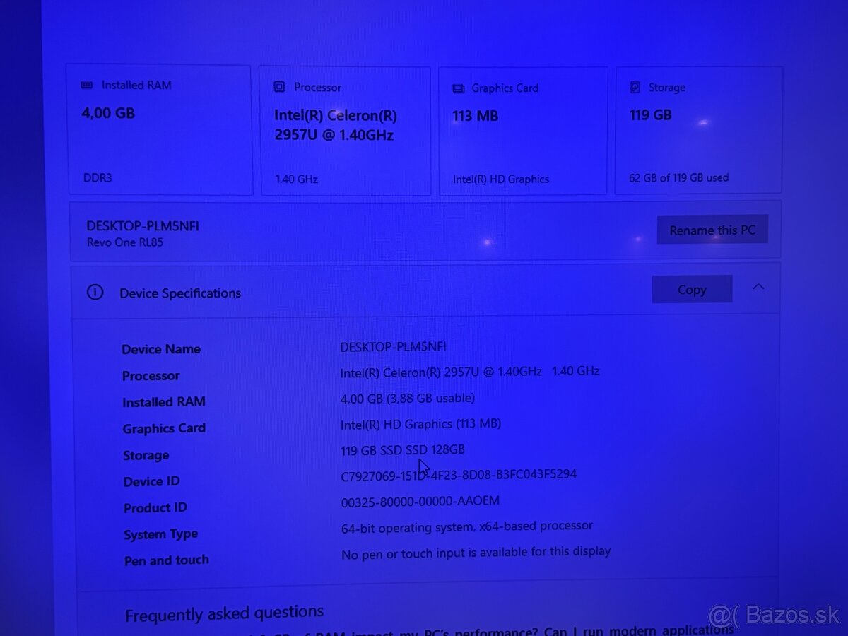 Acer Revo One RL85 - 2
