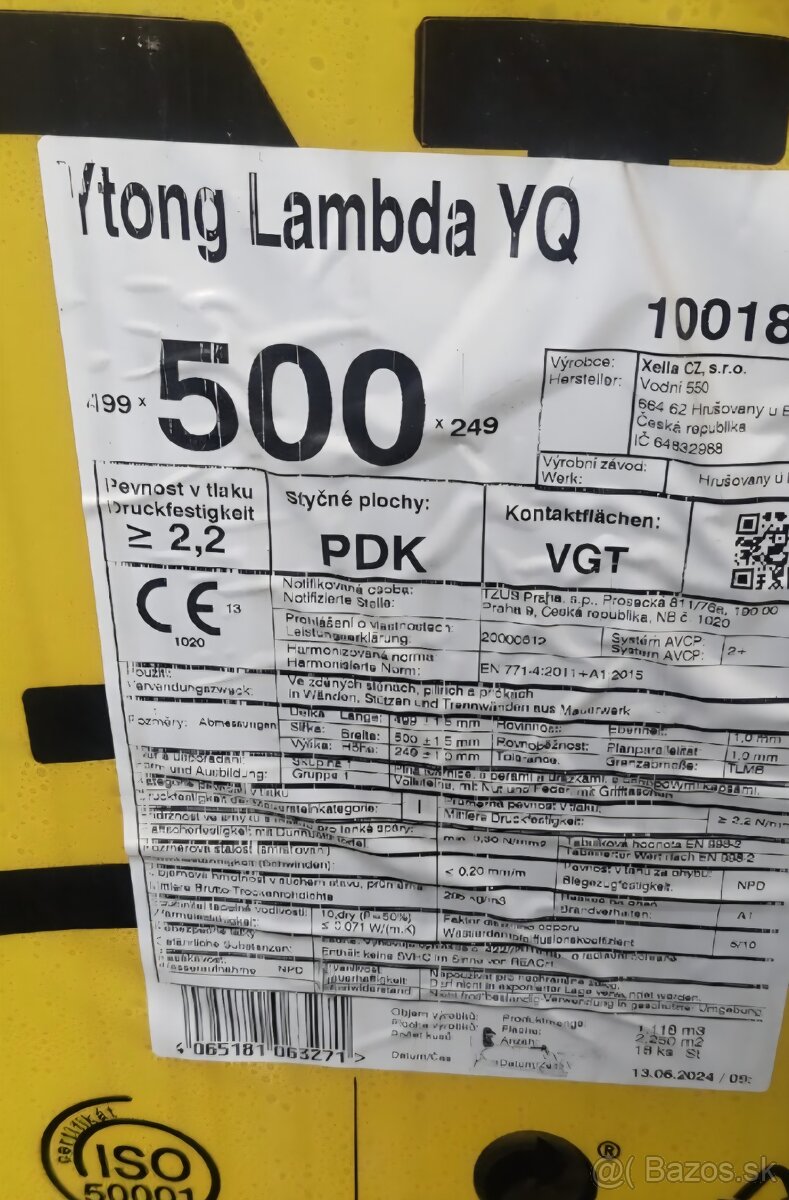 Tvárnica Ytong Lambda YQ 500 PDK - 2