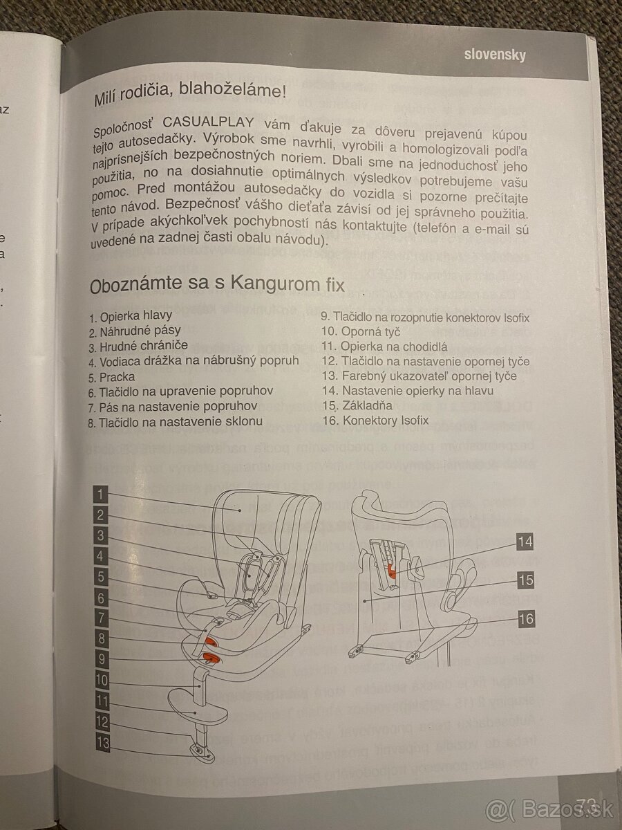 Autosedačka Casualplay s Isofixom 9-25 kg - 2