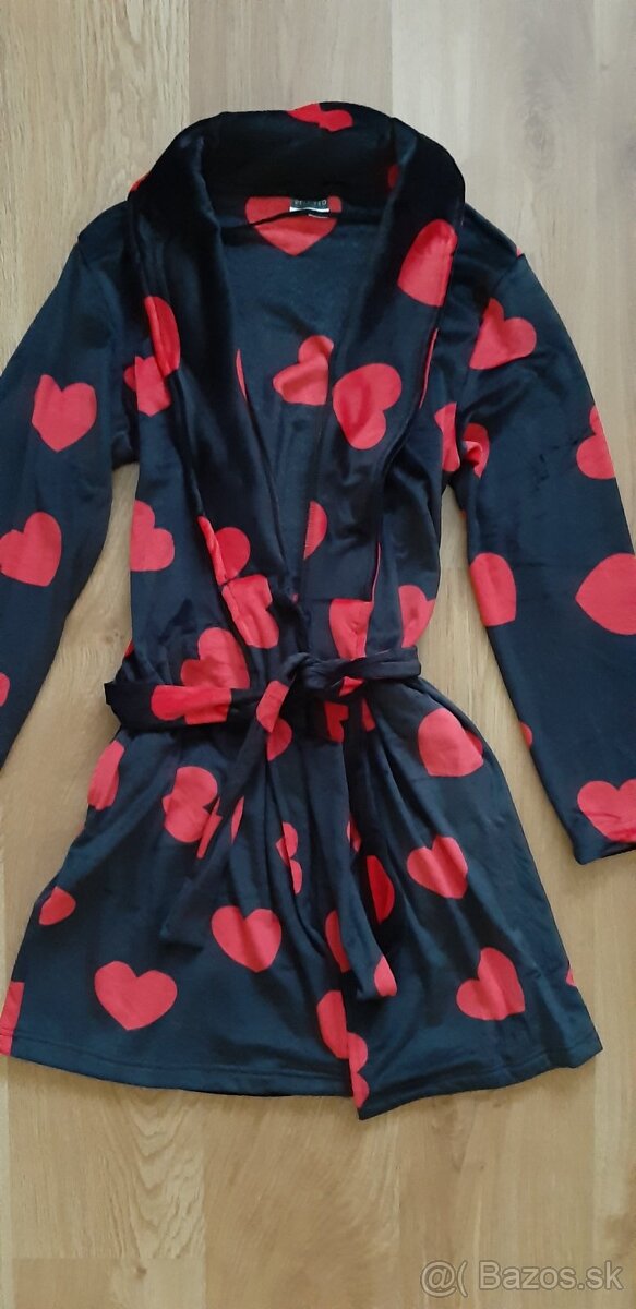 Flysový srdiečkový župán - 2