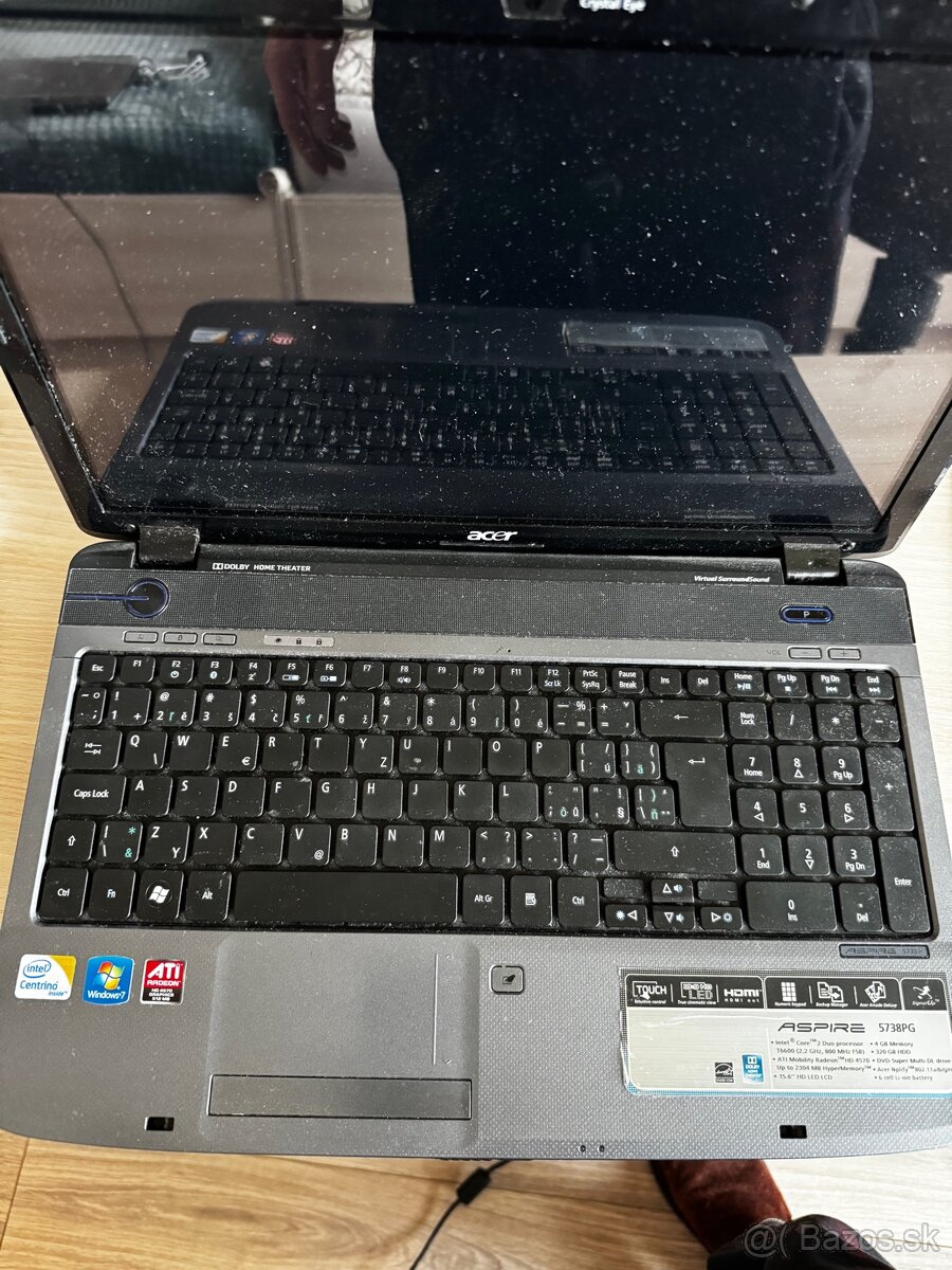 Predám notebook Acer Aspire 5738PG – dotykový displej - 2