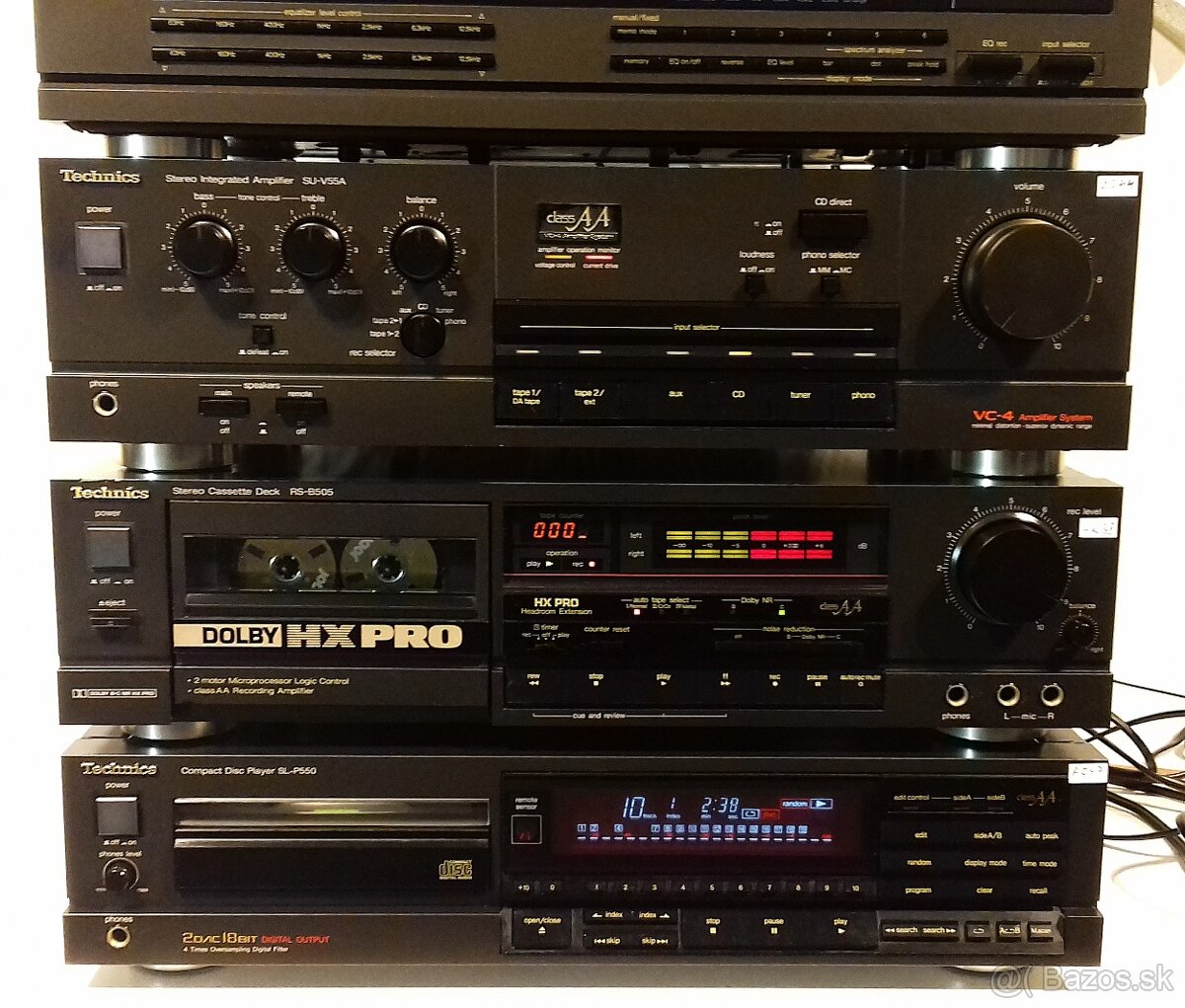 Zostava TECHNICS tuner, equalizer, zosilnovac, CD, deck= A01 - 2